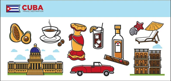 Рекламный плакат Кубы — стоковый вектор
