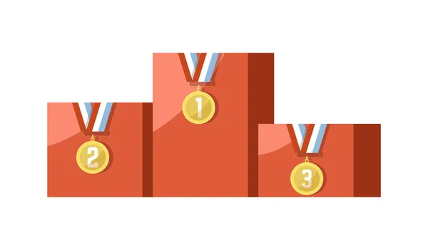 Guldmedaljer för prize-vinnande platser — Stock vektor