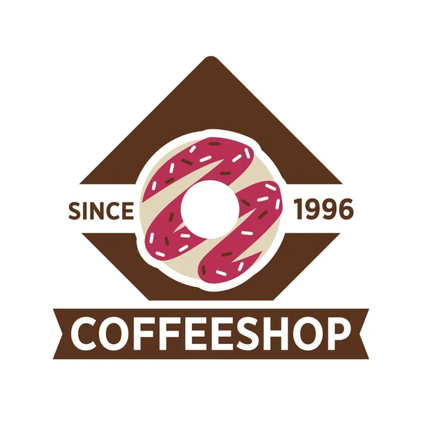Café desde 1996 emblema —  Vetores de Stock