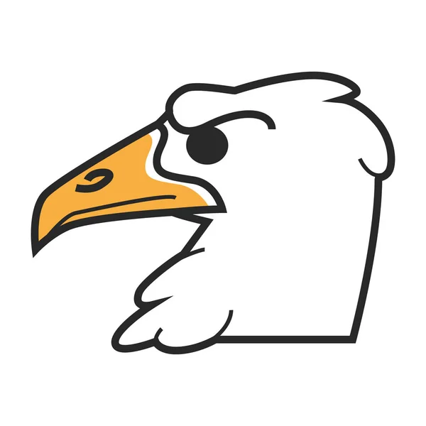 Abbildung des weißen Adlers — Stockvektor