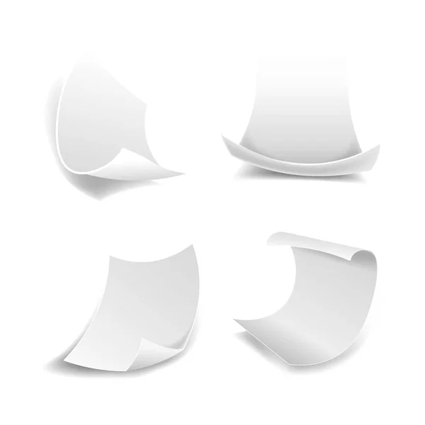 Weiße Papierbögen — Stockvektor