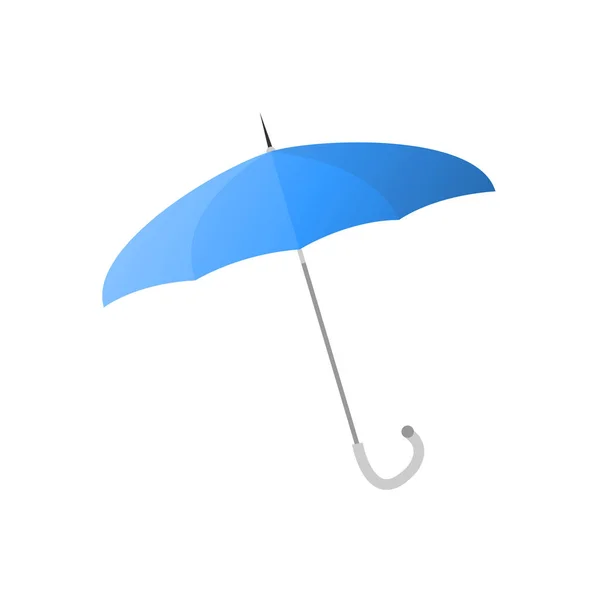 Блакитна парасолька з тонкою металевою паличкою — стоковий вектор