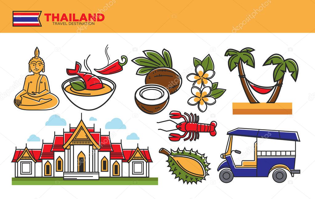 Thailand travel destination promotional poster 