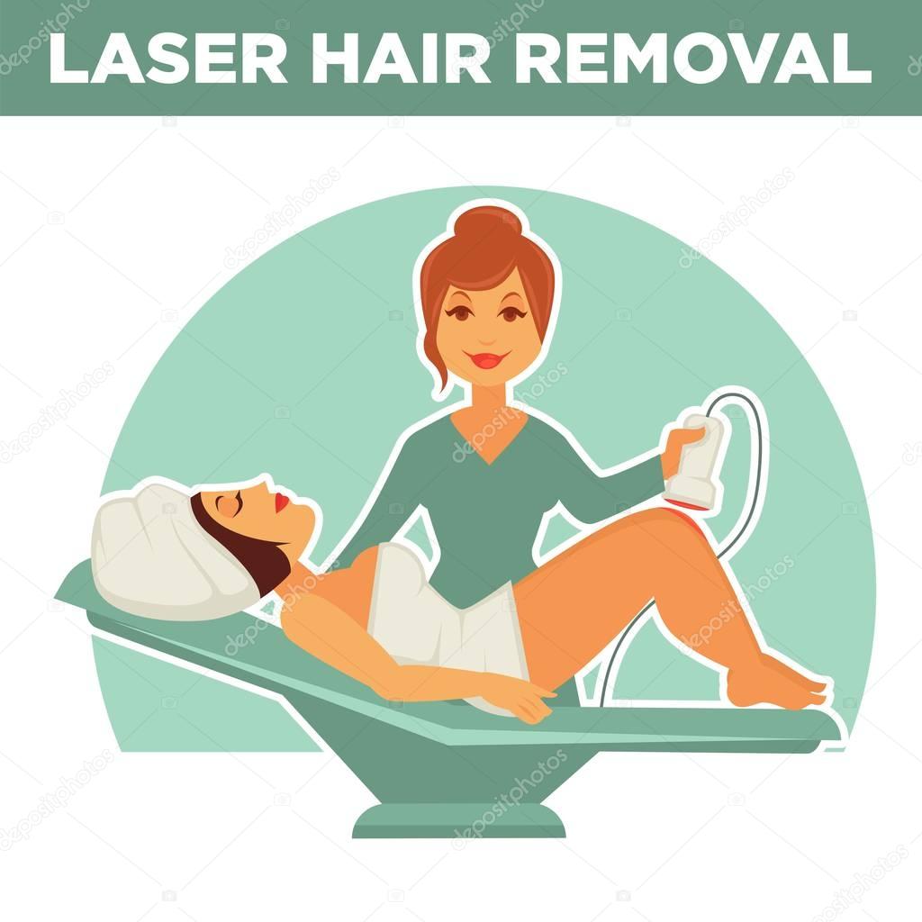 Laser hair removal promotional poster
