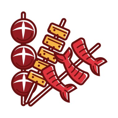 Gıda küçük ahşap sopa üzerinde 