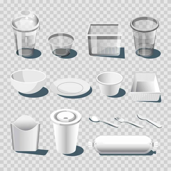 Plastik dishware veya tek kullanımlık sofra