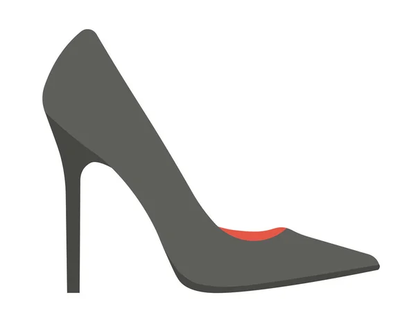 Elegante scarpa stiletto classica nera — Vettoriale Stock