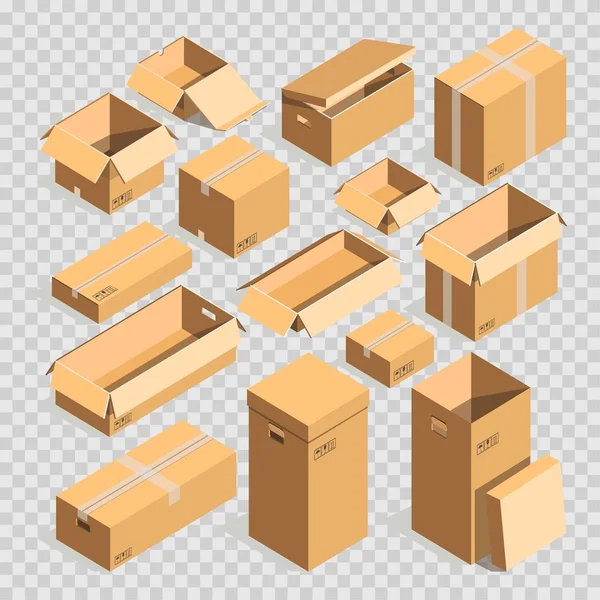 Caja de papel de cartón — Vector de stock