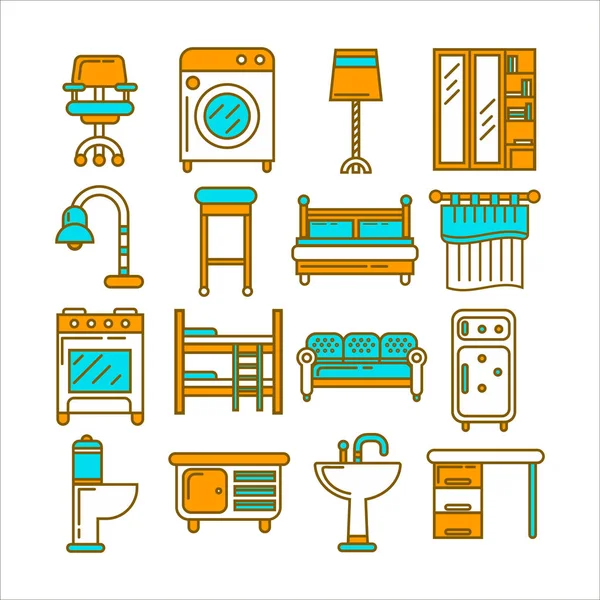 Comfortable seats illustrations set. — Stock Vector