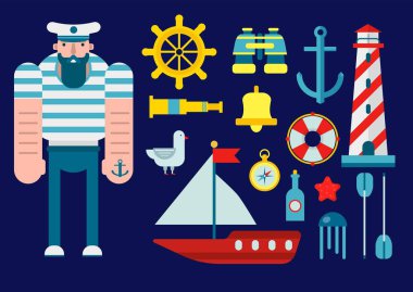 Denizci Kaptan şapkalı 