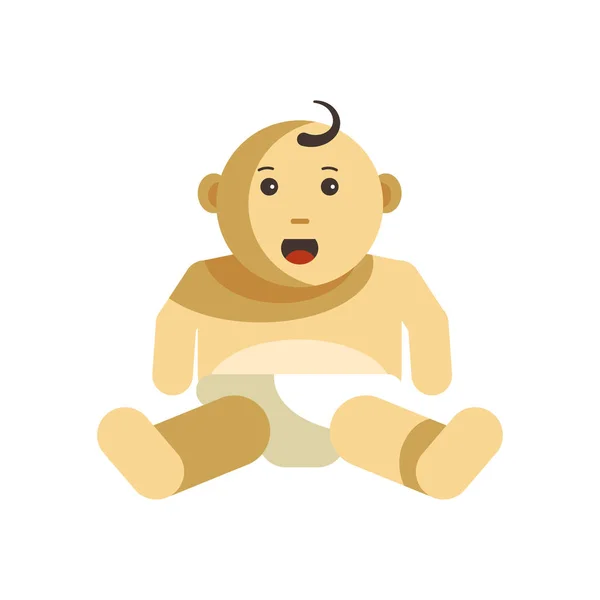 Mignon enfant avec curled forelock — Image vectorielle