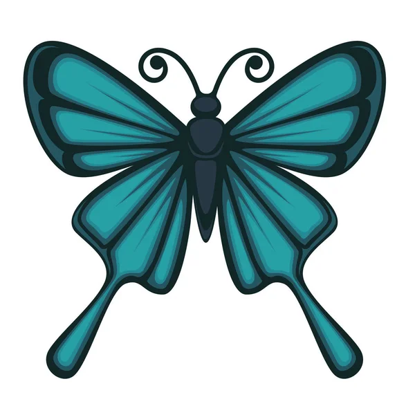 Beautiful butterfly with big wings — Stock Vector