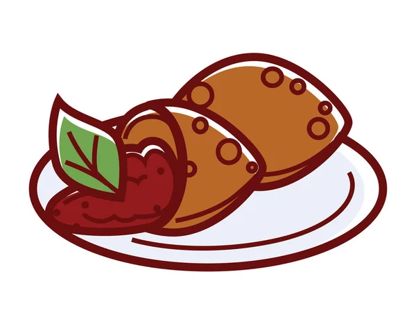 Falafel kofte con delicioso relleno — Vector de stock