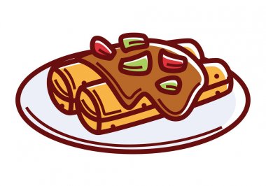 Enchiladas baharatlı sos ile  