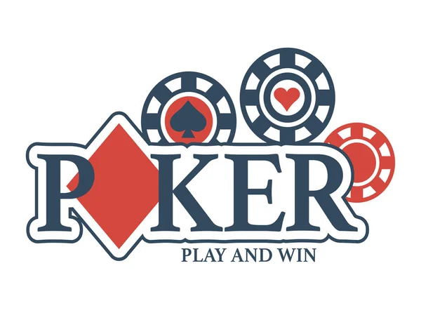 Hrát a vyhrávat v pokeru — Stockový vektor