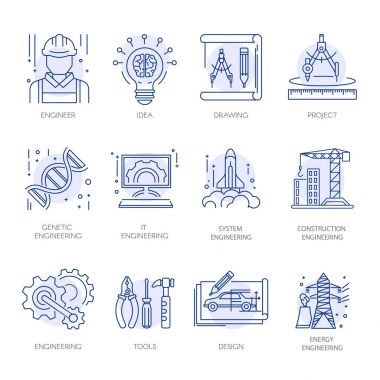 Mühendislik İnşaat Icons set