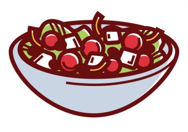 Kase lezzetli Yunan salatası