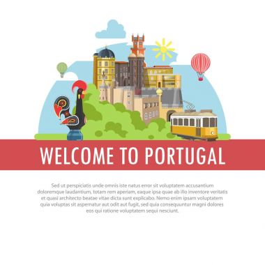 Portekiz seyahat poster 