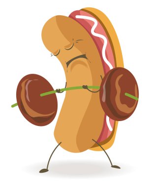  Sosisli sandviç holding ağırlık