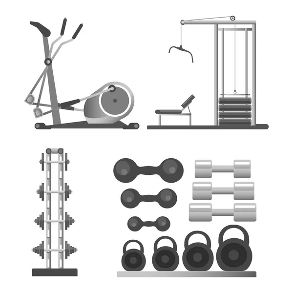 Gimnasio club equipos — Vector de stock