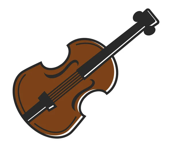 Instrumento violín violín — Vector de stock