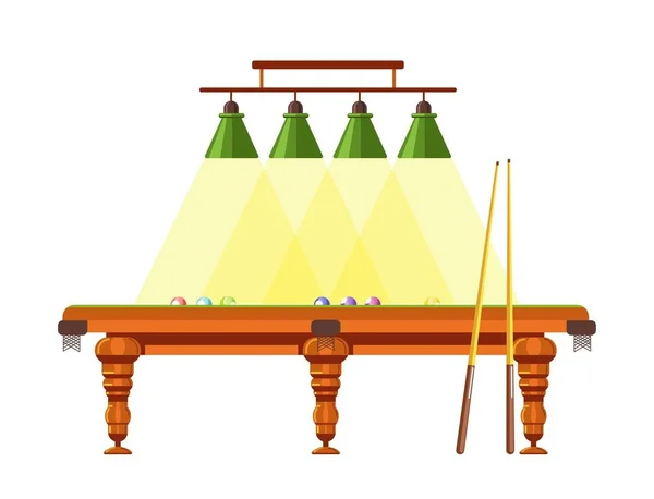 Деревянный стол для бассейна — стоковый вектор
