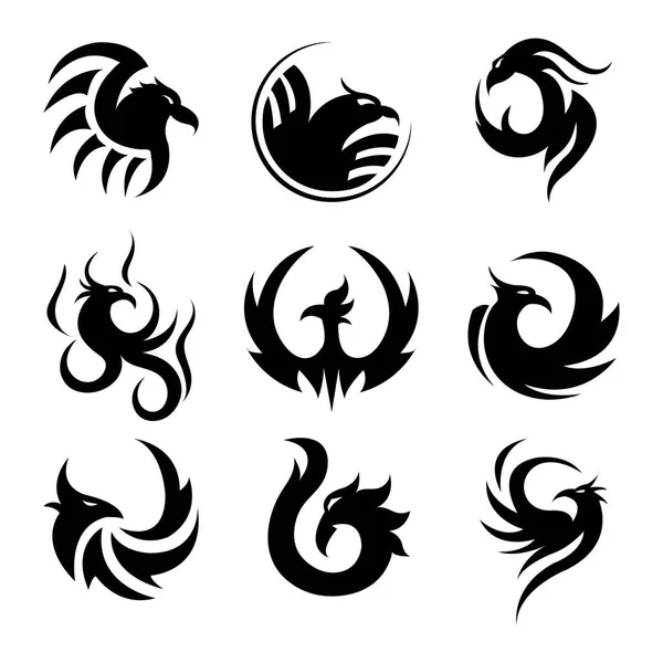 Modèle de tatouage noir — Image vectorielle