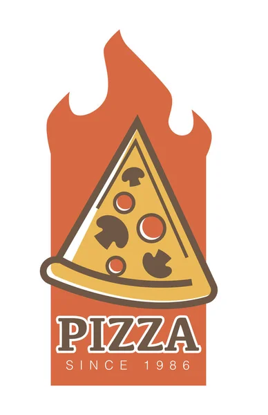 Pizza restaurant emblem — Stock Vector