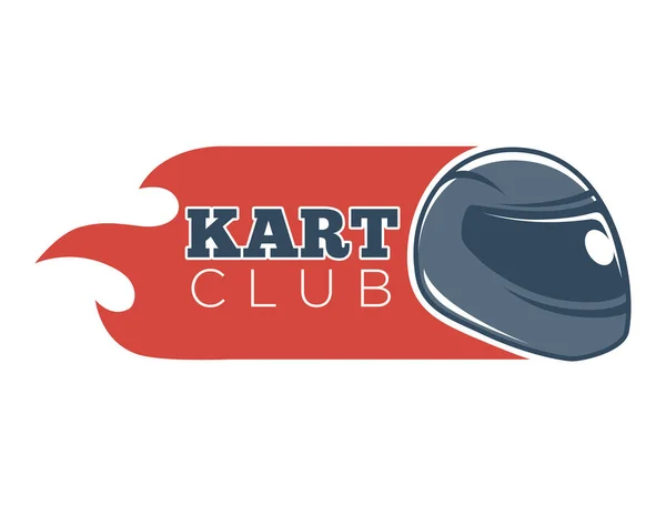 Icono del club de karting — Vector de stock