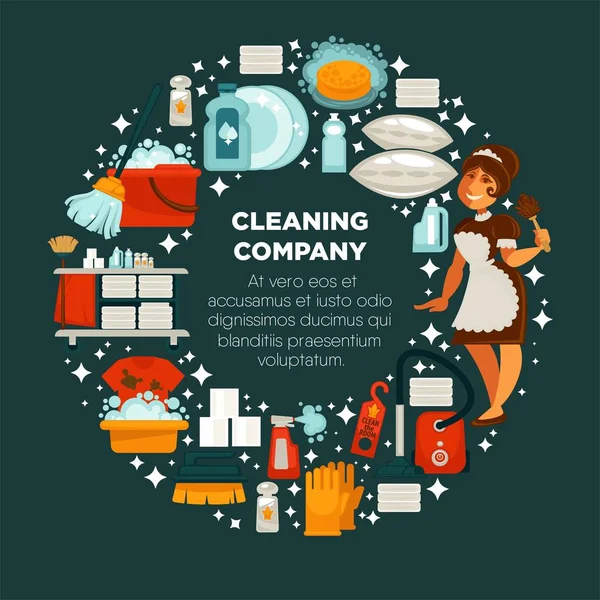 Cleaning service poster — Stock Vector