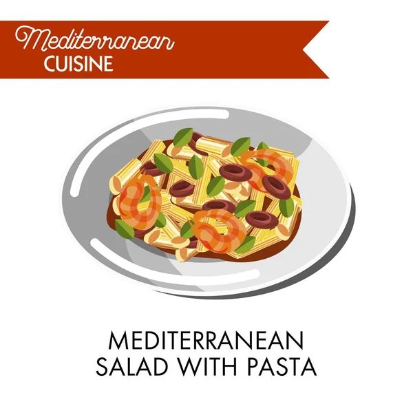 Makarna ile Akdeniz salatası 