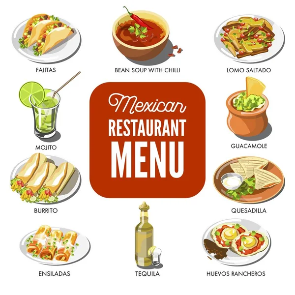 Meksika yemeği mutfağı — Stok Vektör