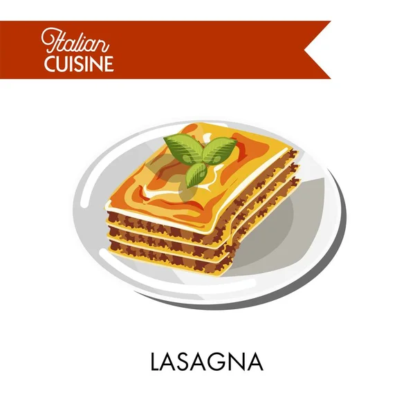 Lasagne na lesklé desky — Stockový vektor