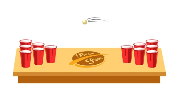 Cerveza pong juego — Archivo Imágenes Vectoriales