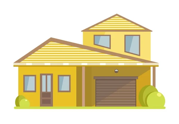 Fachada de casita — Vector de stock