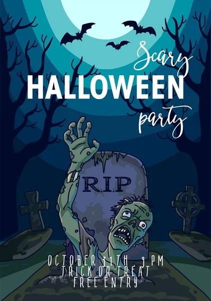 Halloween truc of behandelen poster — Stockvector