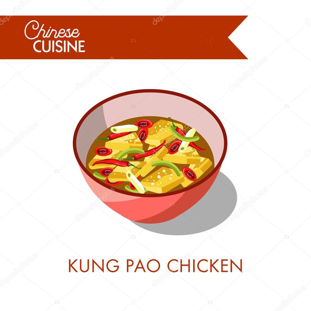 Kung pao chicken in bowl