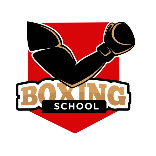 Logotipo promocional Escuela de Boxeo — Vector de stock