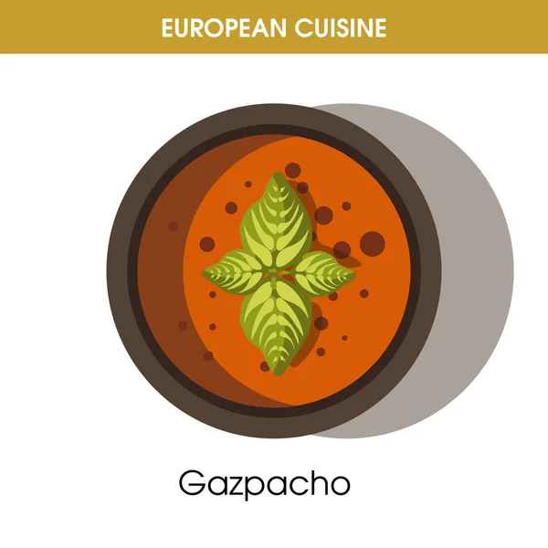 Cucina europea piatto tradizionale — Vettoriale Stock