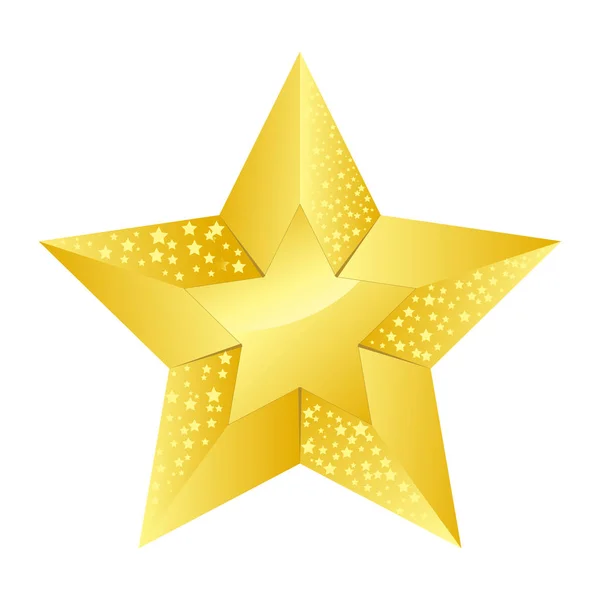 Estrella dorada de cinco puntas — Archivo Imágenes Vectoriales