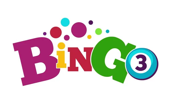 Bingo-Spiel buntes Poster — Stockvektor