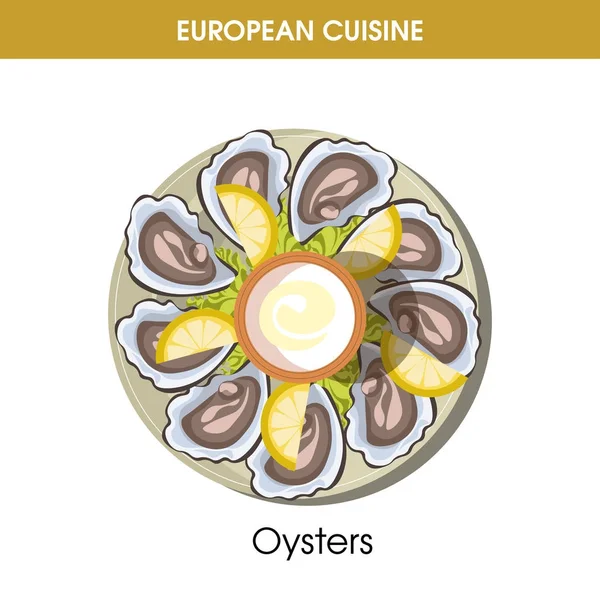 Európai konyhát hagyományos étel — Stock Vector