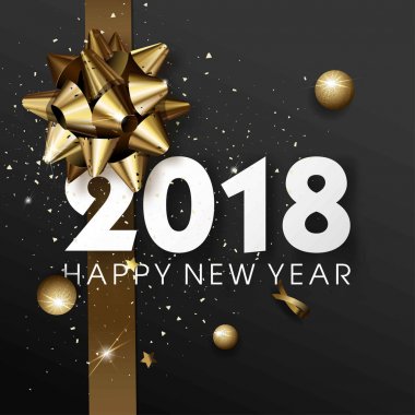 Mutlu yıllar 2018 tebrik kartı.