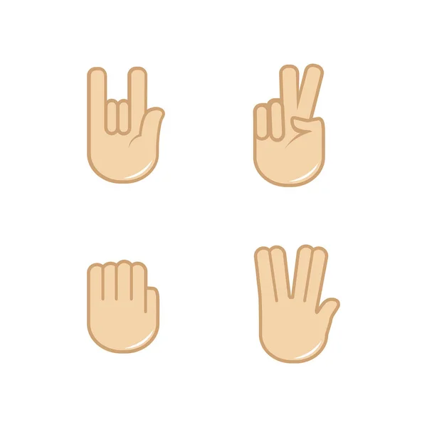 Conjunto de gestos de mão ícones —  Vetores de Stock