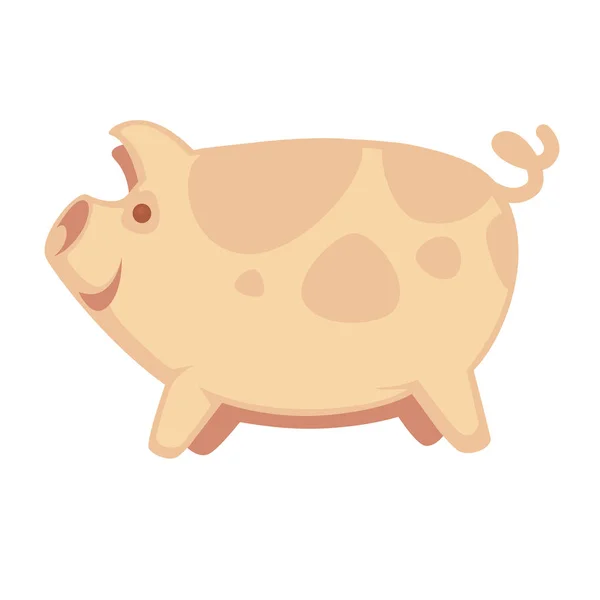 Gros cochon rose — Image vectorielle