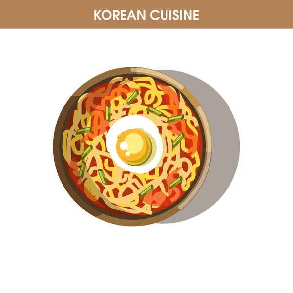 Cozinha coreana prato tradicional — Vetor de Stock