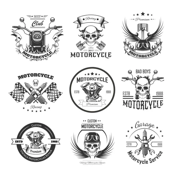 Motorkerékpár klub logo sablonok — Stock Vector