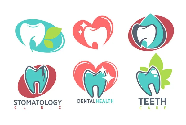 Logos de la clínica de estomatología — Archivo Imágenes Vectoriales