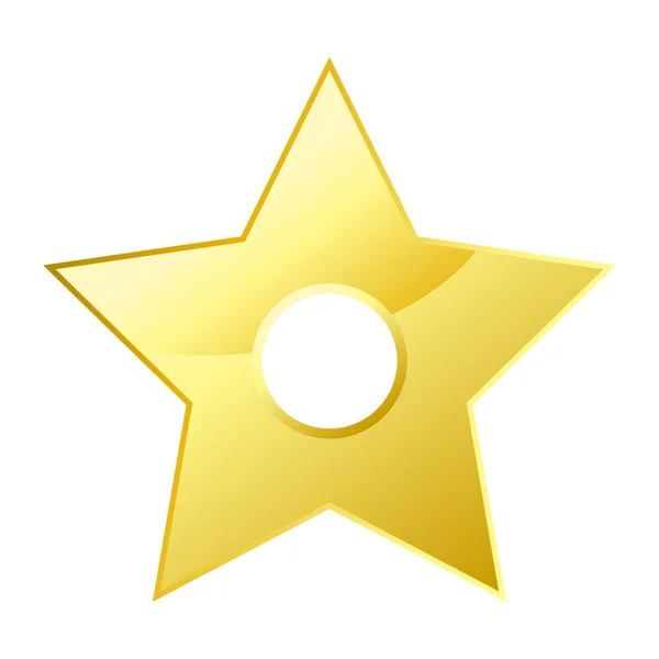 Gyllene femuddiga stjärnor — Stock vektor