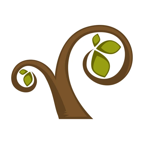 Șablon logo copac verde — Vector de stoc
